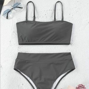 NWT | High waisted bathing suit 👙| grey